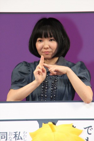 『BORUTO ‐NARUTO THE MOVIE‐』完成披露試写会舞台挨拶に登壇した菊池こころ