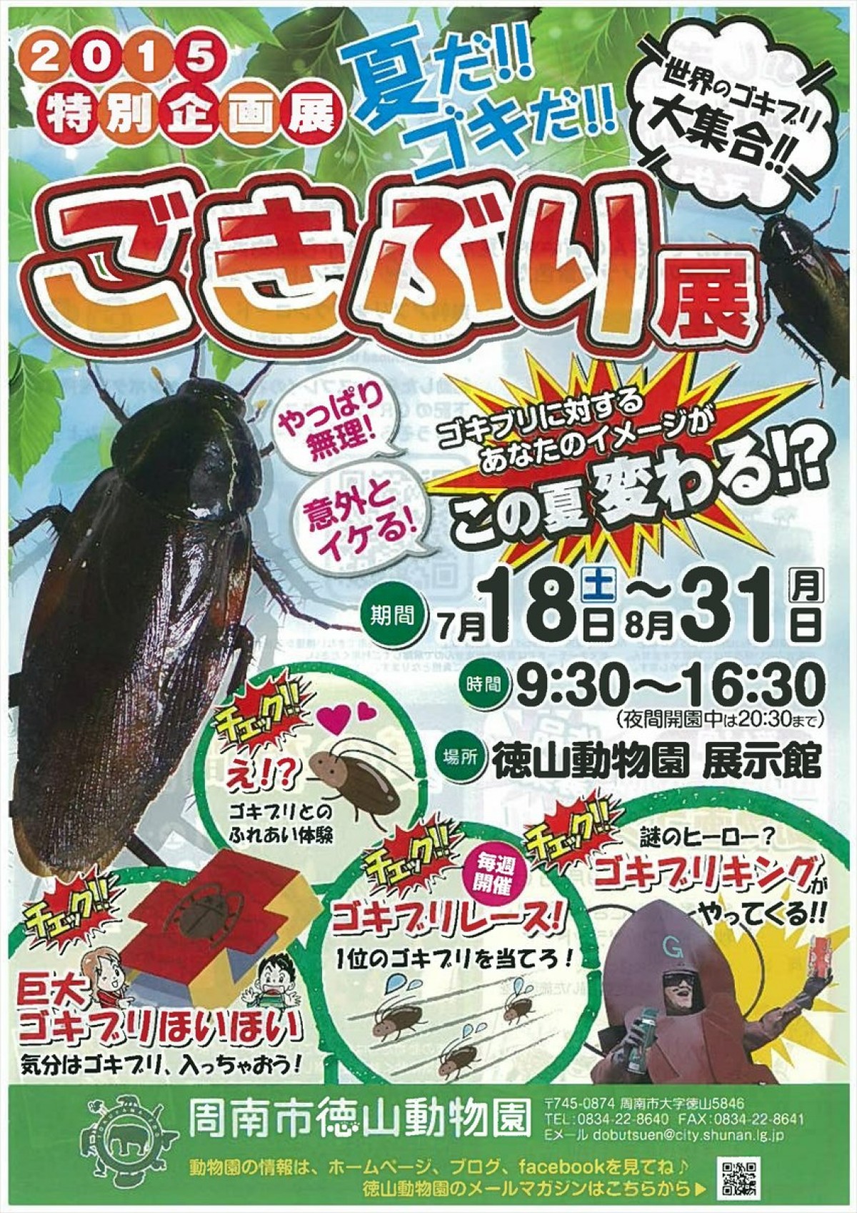 ＜閲覧注意＞夏の思い出「ごきぶり展」開催、ふれあいコーナー＆ゴキブリレースも実施