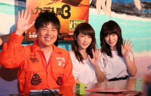 『ムカデ人間3』イベントに参加した俳優の北村昭博、川栄李奈、高橋朱里