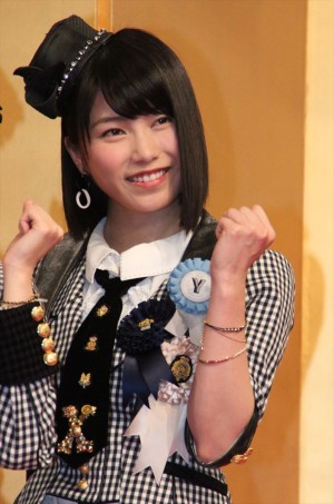 『あさが来た』主題歌アーティスト発表会に出席した横山由衣