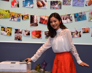 キヤノン「PIXUS」新CM発表会に登壇した石原さとみ