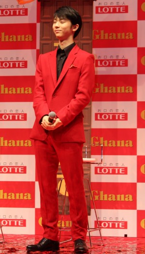 「ガーナミルクチョコレート」CMイベントに登場した羽生結弦