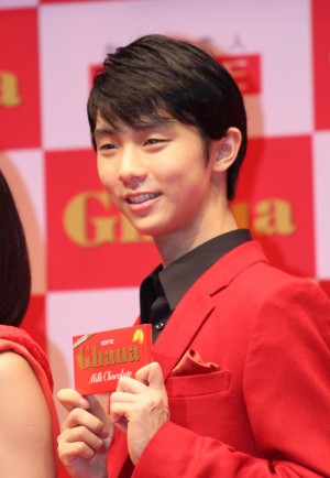 「ガーナミルクチョコレート」CMイベントに登場した羽生結弦