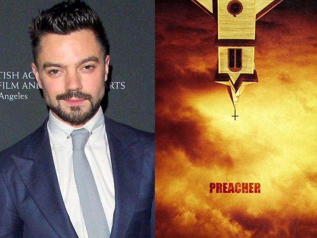 『Preacher（原題）』TVシリーズ主演のドミニク・クーパー（写真右は、セス・ローゲンがツイッターに投稿したビジュアル）