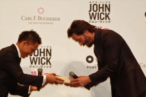 映画『ジョン・ウィック』ジャパンプレミアに登壇したキアヌ・リーブス、柔道家の野村忠宏