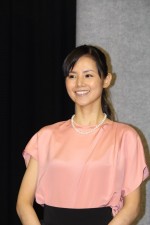 NHK木曜時代劇『ぼんくら2』の記者会見に出席した小西真奈美