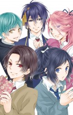 真柴なおによる『刀剣乱舞学園～刀剣乱舞‐ONLINE‐アンソロジーコミック～』表紙イメージ