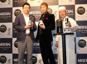 「ネスカフェ 香味焙煎 旬めぐりカフェ」開始発表イベントに登場したGACKT