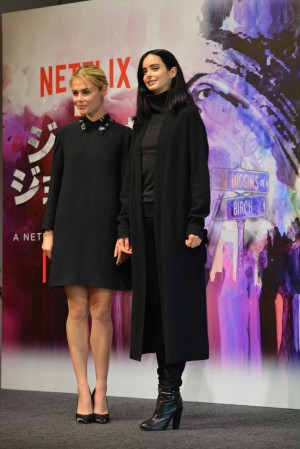 海外ドラマ『ジェシカ・ジョーンズ』来日会見に出席したクリステン・リッターとレイチェル・テイラー