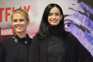 海外ドラマ『ジェシカ・ジョーンズ』来日会見に出席したクリステン・リッターとレイチェル・テイラー