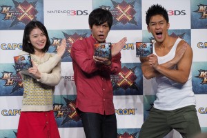 『モンスターハンタークロス』CM完成発表会の様子