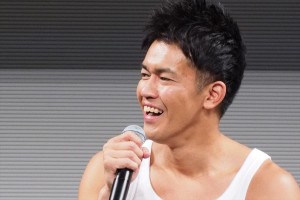 『モンスターハンタークロス』CM完成発表会に登壇した武井壮