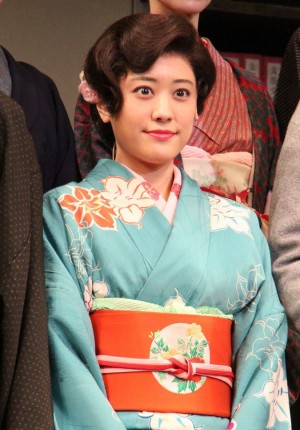 福田沙紀、『放浪記』千秋楽カーテンコールにて