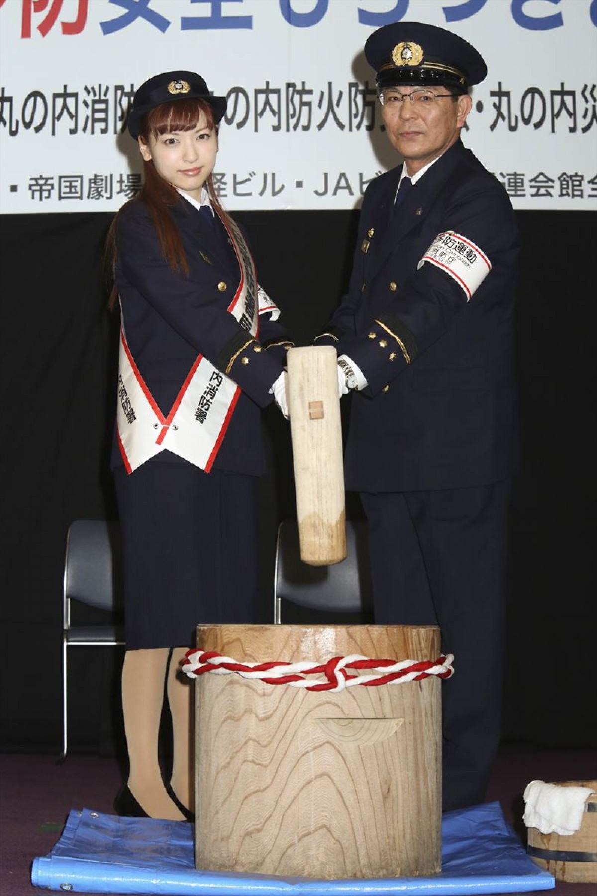 神田沙也加、一日消防署長に就任！　AED実施訓練も「気が引き締まります」