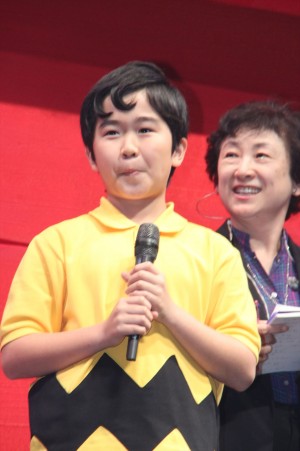『I LOVE スヌーピー THE PEANUTS MOVIE』ジャパン・スペシャルイベントに登場した鈴木福