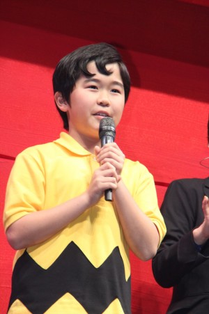 『I LOVE スヌーピー THE PEANUTS MOVIE』ジャパン・スペシャルイベントに登場した鈴木福