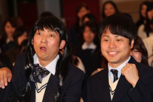 映画『劇場霊』女子学生限定試写会イベントに登壇したNON STYLE