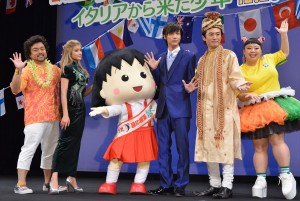 『映画ちびまる子ちゃん イタリアから来た少年』完成披露舞台挨拶の様子