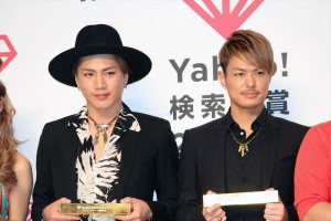 「Yahoo！検索大賞2015」発表会に出席した三代目JSB・今市隆二、登坂広臣