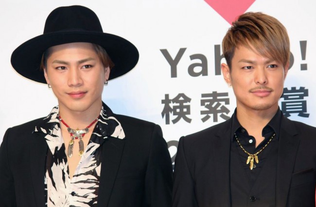 「Yahoo！検索大賞2015」発表会に出席した三代目JSB・今市隆二、登坂広臣