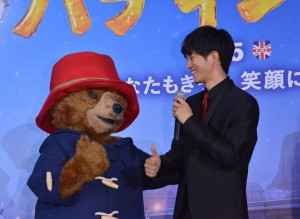 映画『パディントン』日本語吹替版完成披露試写会に登壇した松坂桃李
