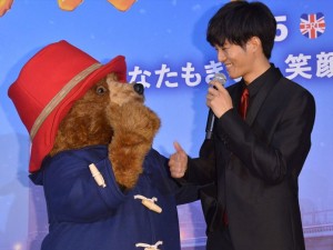 映画『パディントン』日本語吹替版完成披露試写会に登壇した松坂桃李