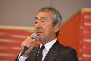 『信長燃ゆ』製作発表記者会見に出席した寺尾聰