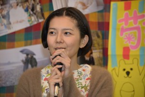 主演映画『グッド・ストライプス』『海のふた』のDVD発売イベントに登場した菊池亜希子