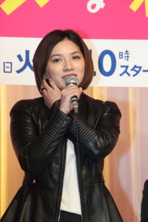 『ダメな私に恋してください』制作発表会に登場した野波麻帆