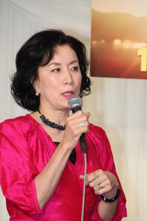 ドラマ『ナオミとカナコ』制作発表会に出席した高畑淳子