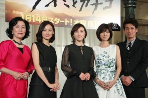 ドラマ『ナオミとカナコ』制作発表会の様子