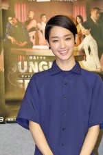 ドラマ『ジャングル・フィーバー』の完成試写会に出席した剛力彩芽