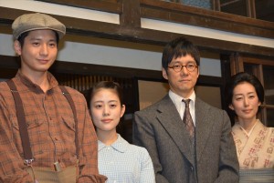 朝ドラ『とと姉ちゃん』スタジオ取材会に出席した高畑充希、西島秀俊、木村多江、向井理