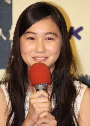 山口まゆ、『インディゴの恋人』試写会にて