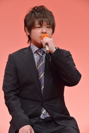 『聖戦ケルベロス 竜刻のファタリテ』製作発表会見に登壇した松岡禎丞