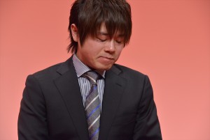 『聖戦ケルベロス 竜刻のファタリテ』製作発表会見に登壇した松岡禎丞