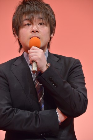 『聖戦ケルベロス 竜刻のファタリテ』製作発表会見に登壇した松岡禎丞