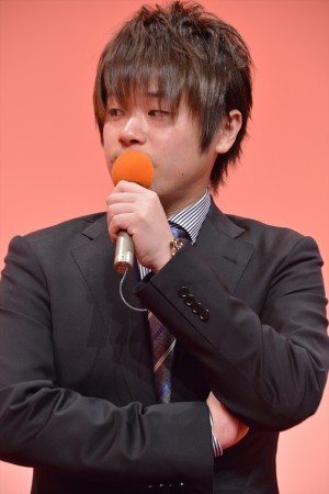 『聖戦ケルベロス 竜刻のファタリテ』製作発表会見に登壇した松岡禎丞