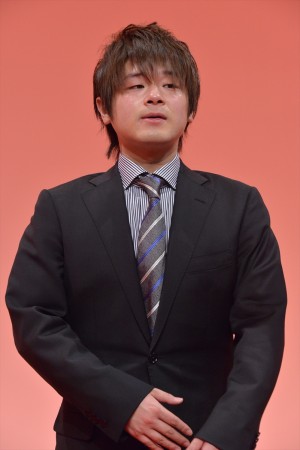 『聖戦ケルベロス 竜刻のファタリテ』製作発表会見に登壇した松岡禎丞