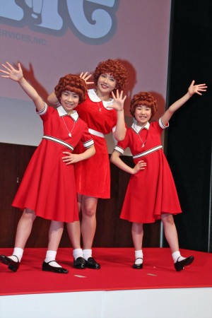 ミュージカル『アニー』制作発表に登壇した河内桃子、池田葵、野呂佳代