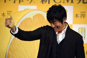 大沢たかお、「キリン 本搾りチューハイ」新CM発表会にて