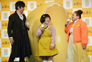 「キリン 本搾りチューハイ」新CM発表会の様子