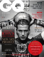 英GQ誌の表紙を飾るデヴィッド・ベッカム