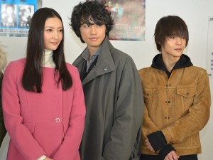 （左から）菜々緒、斎藤工、窪田正孝、日テレドラマ「奇跡のコラボ」取材会にて