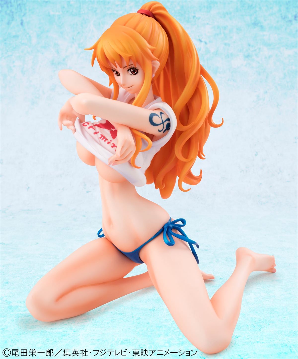 ワンピース ナミ セクシー過ぎるフィギュア発売 水着に着替える瞬間を立体化 16年2月14日 写真 アニメ ニュース クランクイン