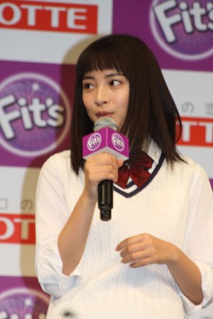 広瀬すず、ロッテ「Fit’s」新CM発表会にて