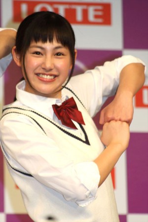 南乃彩希、ロッテ「Fit’s」新CM発表会にて