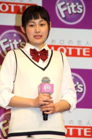 南乃彩希、ロッテ「Fit’s」新CM発表会にて