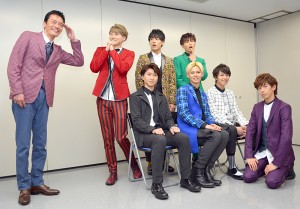 遠藤憲一＆超特急、『お義父さんと呼ばせて』囲み取材にてドラマポスター風ショット！