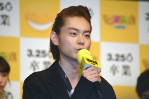 『暗殺教室～卒業編～』製作報告会見に出席した菅田将暉